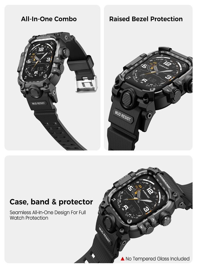 amBand Military Sports Strap Compatible with Apple Watch 44 mm, Replacement Strap with Case Compatible with iWatch 44 mm, SE/6/5/4 Series, 46mm, No Gemstone - Image 4