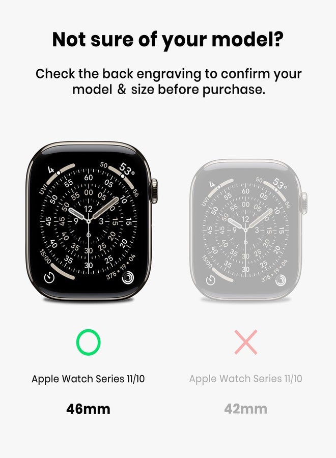 amBand Military Sports Strap Compatible with Apple Watch 44 mm, Replacement Strap with Case Compatible with iWatch 44 mm, SE/6/5/4 Series, 46mm, No Gemstone - Image 2