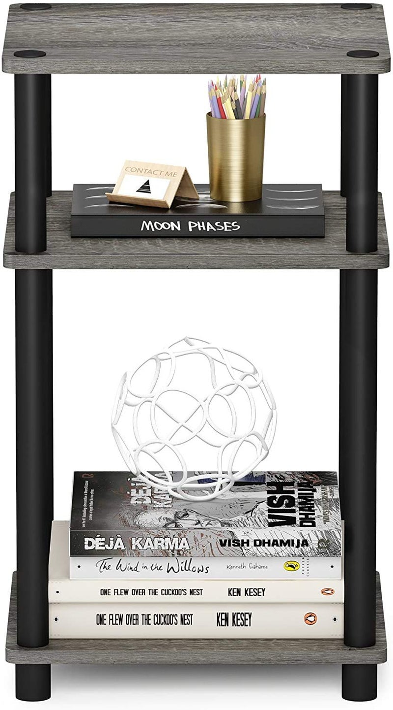 STAR WORK 3 Tier TurnNTube 2Pack End Table Display Rack Hallway Living Room Metal Easy Assembly Space Saving Industrial END Table - Image 5