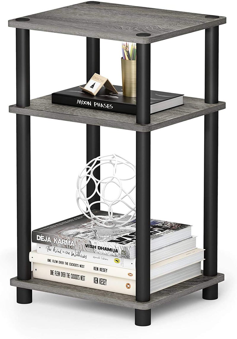 STAR WORK 3 Tier TurnNTube 2Pack End Table Display Rack Hallway Living Room Metal Easy Assembly Space Saving Industrial END Table - Image 3