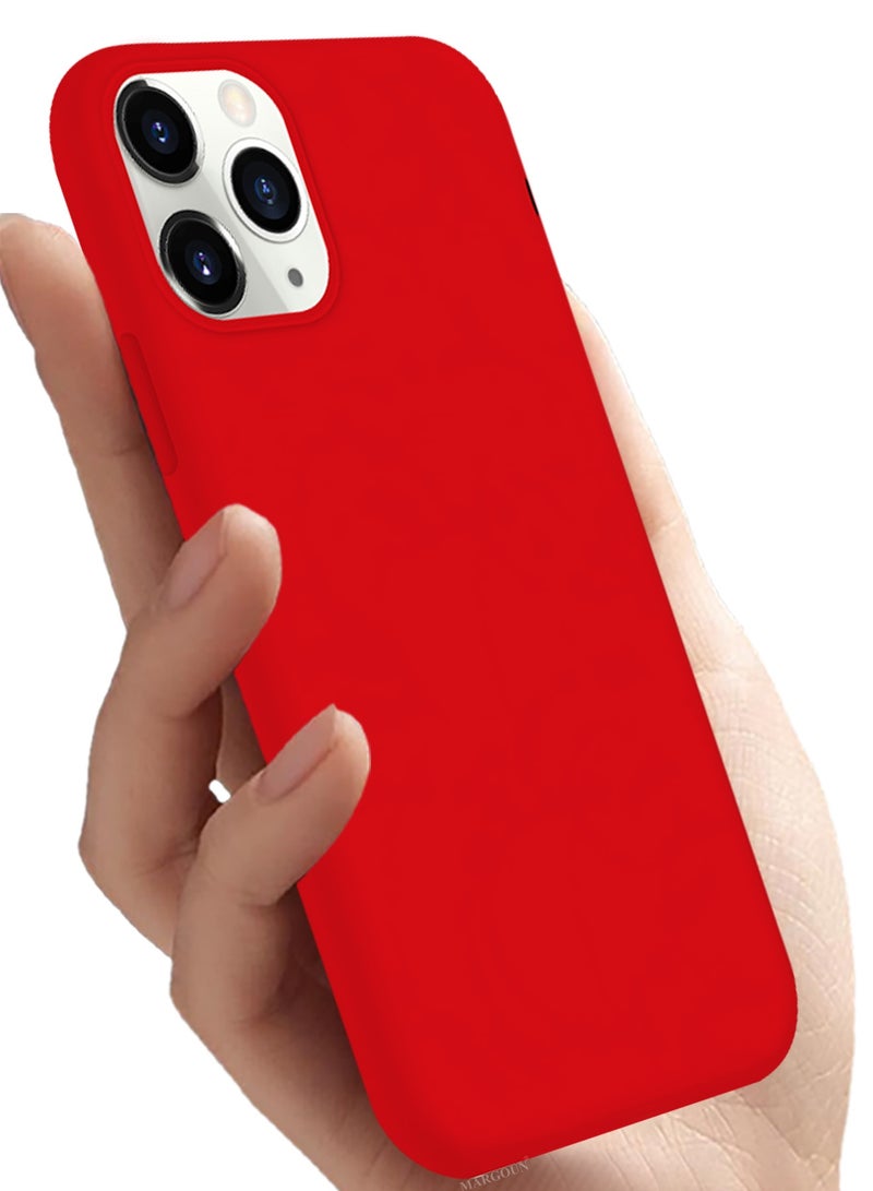 CATANES Soft Silky Silicone Case Cover for Apple iPhone 11 Pro Max - Full Body Protection - Red - Image 3