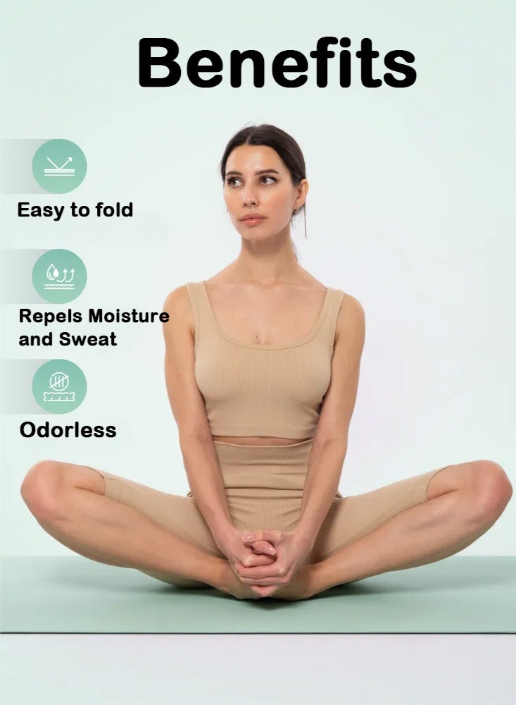 PHISMA Yoga Mat, Extra Thick 6MM TPE Fitness Exercise Mat with Carrying Sling & Storage Bag - Non-Slip Dual-Sided (183x80cm) - (Green) - Image 5