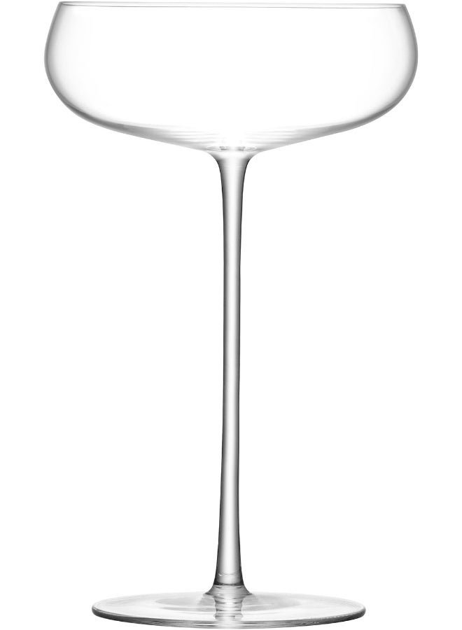 LSA International LSA International Wine Culture Champagne Saucer 320ml Clear | Set of 2 | Handmade Glass - Image 2