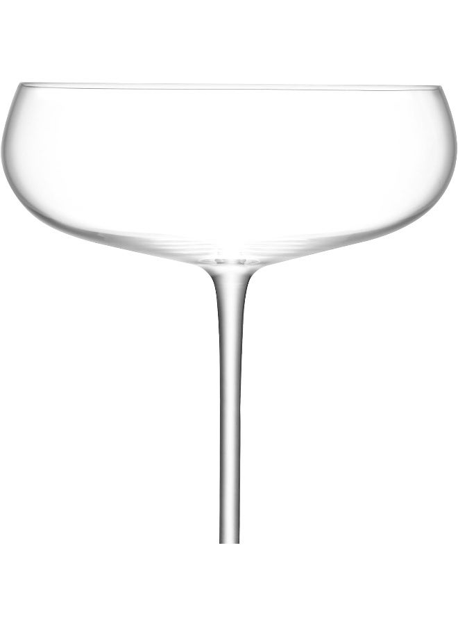 LSA International LSA International Wine Culture Champagne Saucer 320ml Clear | Set of 2 | Handmade Glass - Image 3