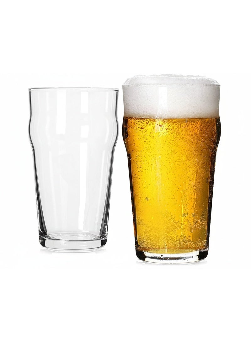 DubaiCrystal Beer Glass,Set of 2, Classics Craft Beer Gl,Premium Beer Drinking GlBeer Mug Glasses Set, Beer Glass Drinking Set , Pub Beer Gl,Unique Design Beer Drinking - Image 1