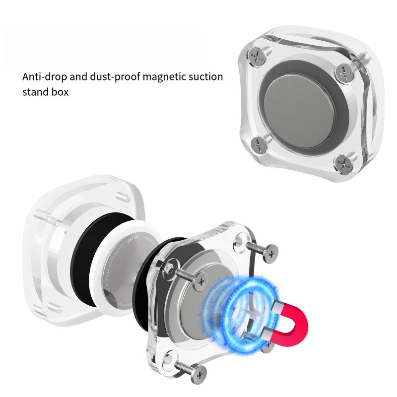 Clear Acrylic Square Tracking Device Holder Storage Box Cover Easy Installation Case - Image 5