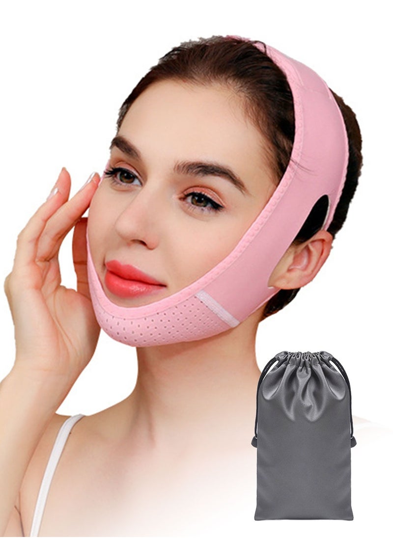Syarme Double Chin Reducer, Face Slimming Strap, V-Shaped Mask Chin up Face Lifting Belt for Women and Men, for Anti Aging Wrinkle, Reducing Double Chin, Anti Snoring  - Image 1