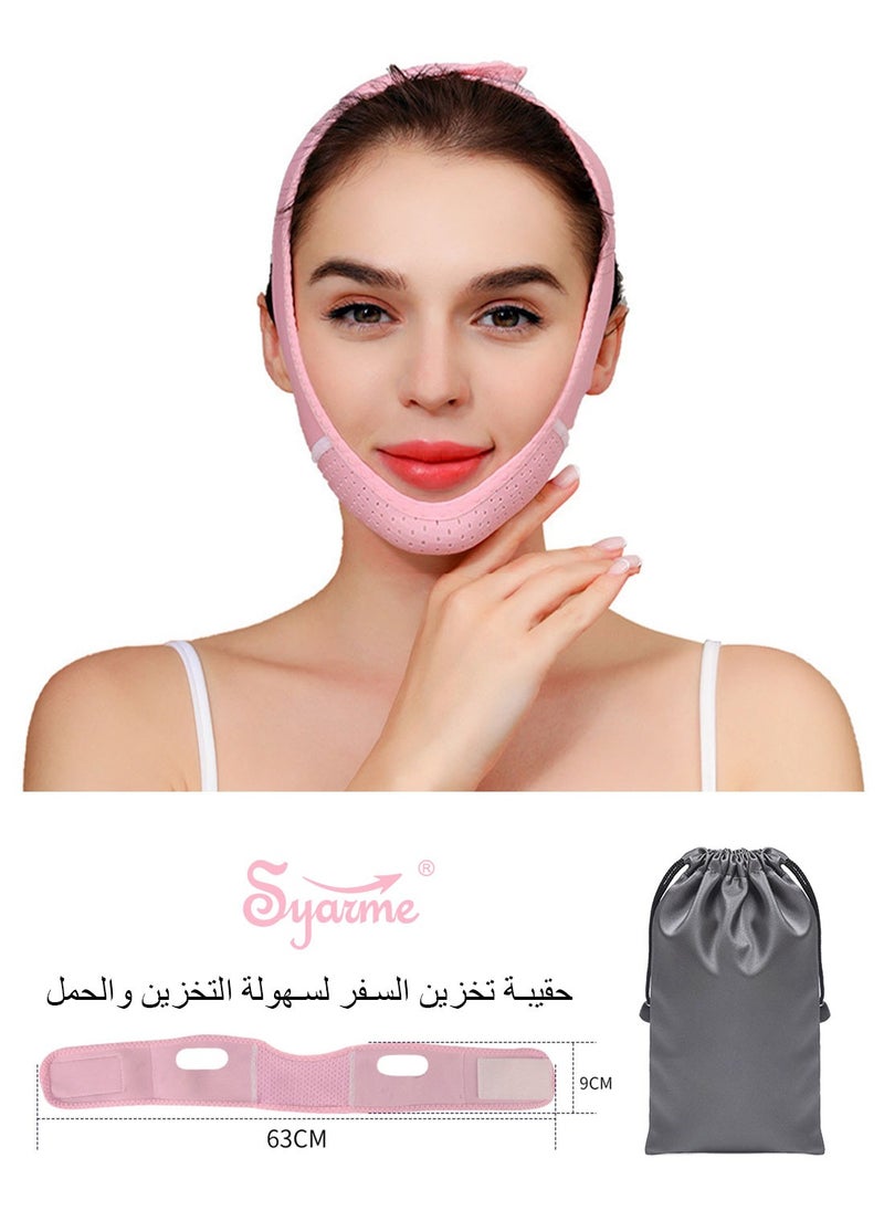 Syarme Double Chin Reducer, Face Slimming Strap, V-Shaped Mask Chin up Face Lifting Belt for Women and Men, for Anti Aging Wrinkle, Reducing Double Chin, Anti Snoring  - Image 5