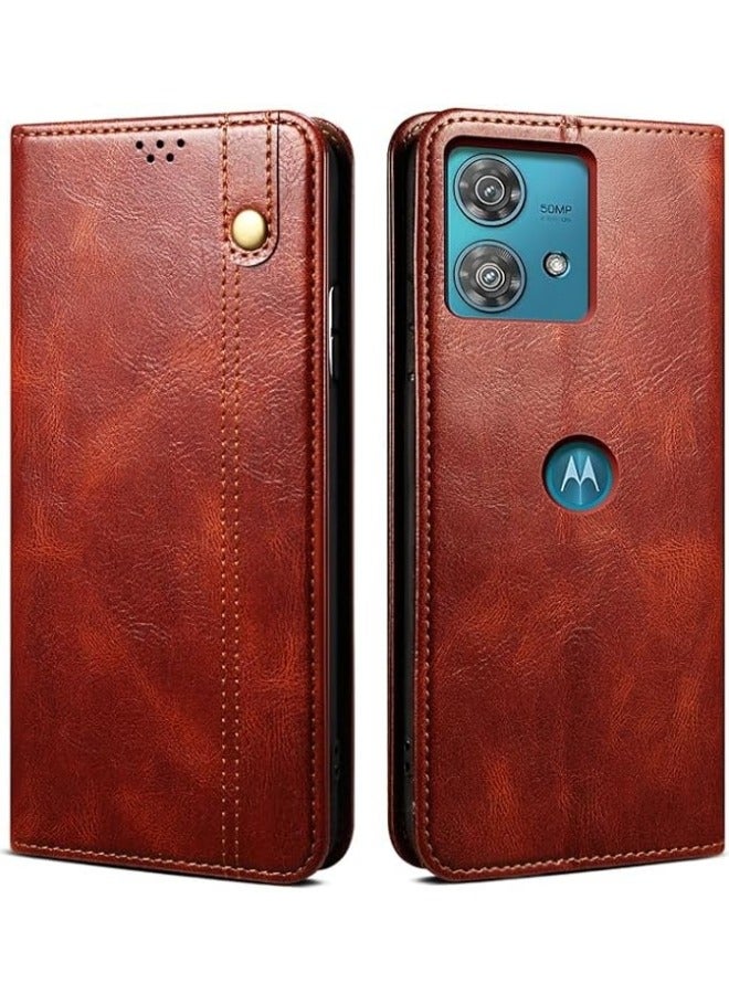 general Flip Case Compatible with Motorola Edge 40 Neo,Leather Wallet Case Classic Design with Card Slot and Magnetic Closure Flip Fold Case for Moto Edge 40 Neo  - Image 1