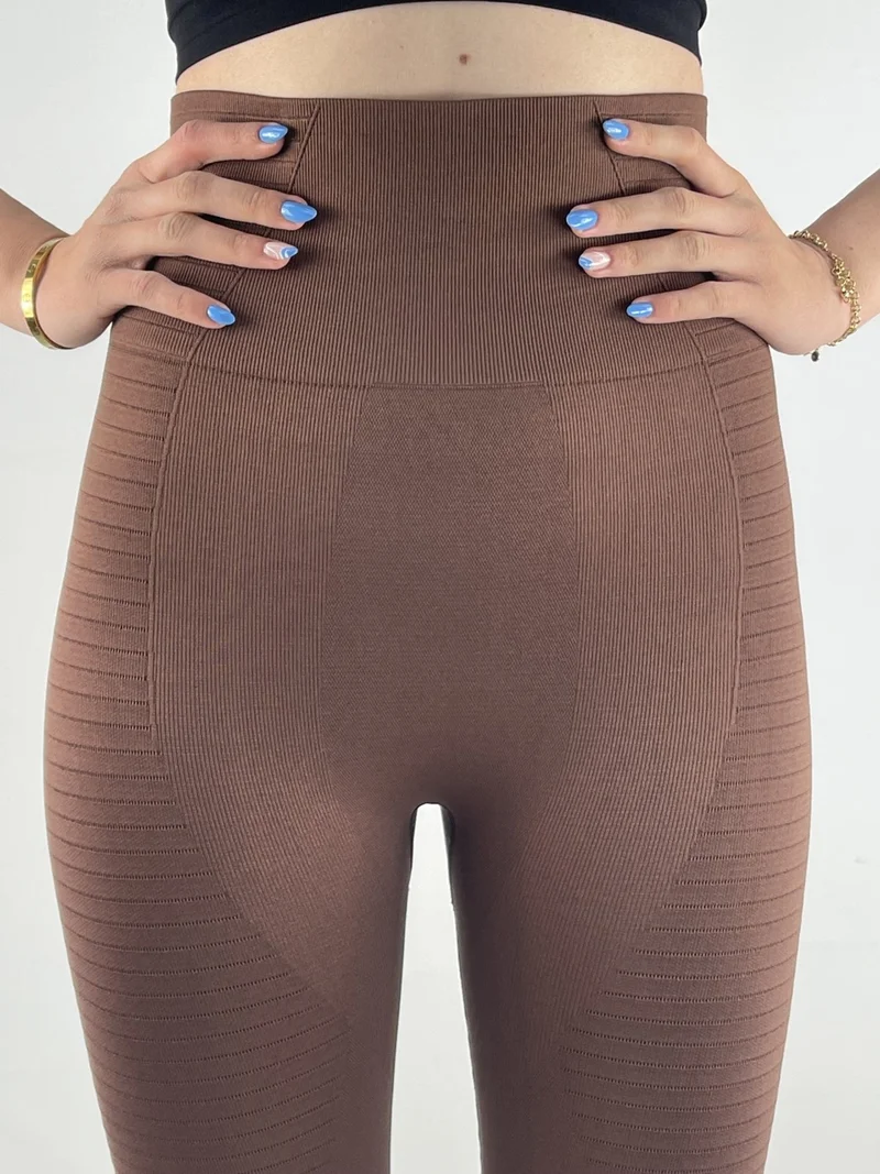 ميستريك Mystical Tokyo Stretching and Firming High Waist Sports Tights Brown Color