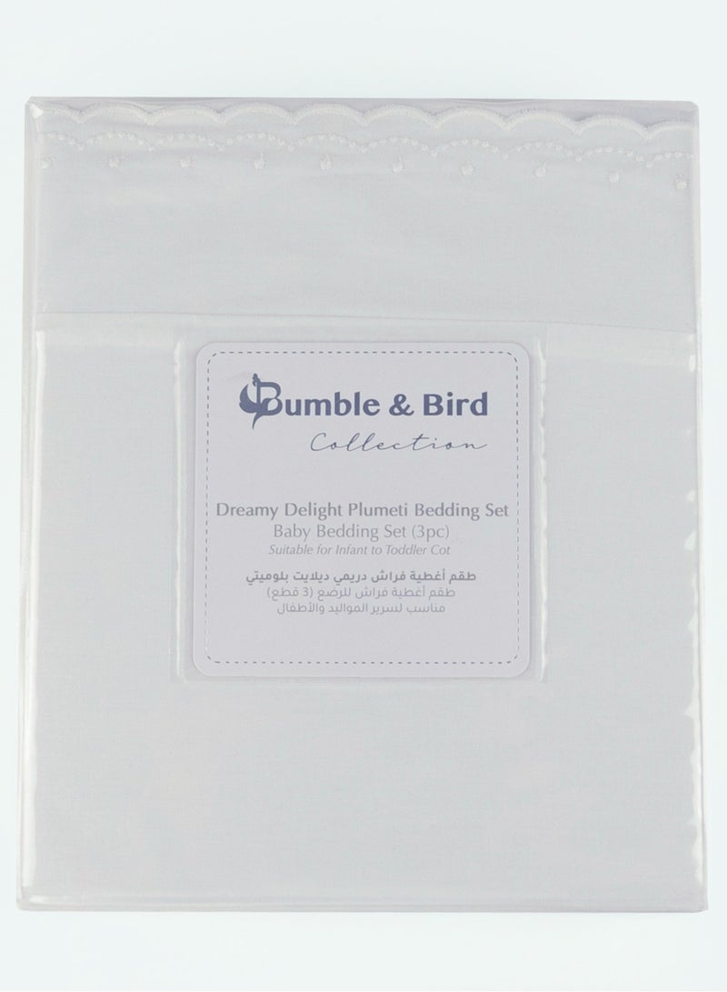 Bumble & Bird - Plumeti Baby Bedding Set For Bassinet - 3pcs - Beige - Image 2