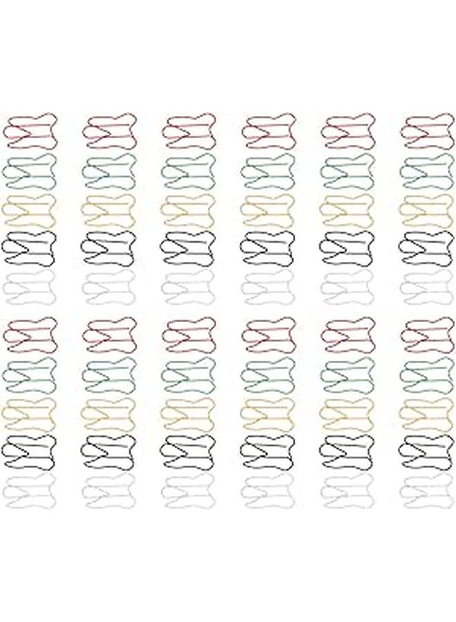 100 Tooth Shaped Paper Clips Colorful For Office School Home Notes Files - Image 1