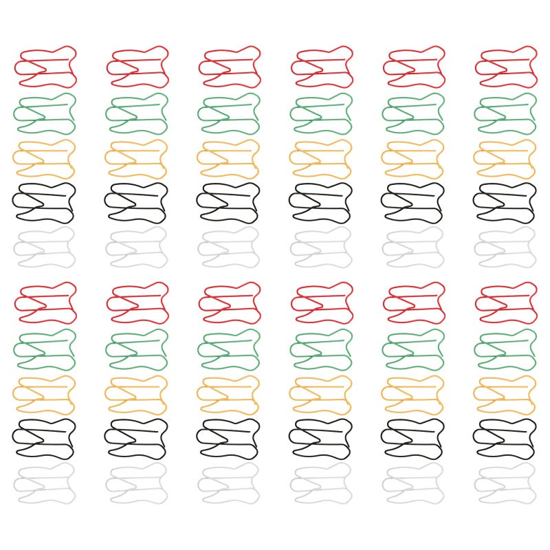 100 Tooth Shaped Paper Clips Colorful For Office School Home Notes Files - Image 2