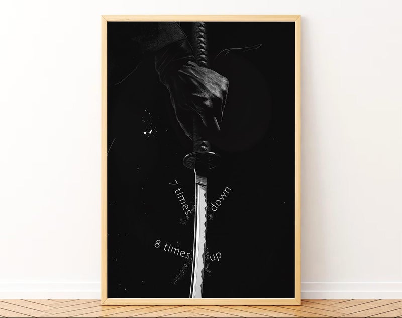 Gamya Framed Japan Samurai Theme Motivational Quote Posters For Office, Living Room, Bedroom Wall Decor - Aesthetic Room Decor (13x19 Inches) (Samurai 1) - Image 3