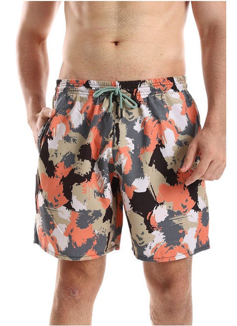 Side Pockets Self Patterned Board Short