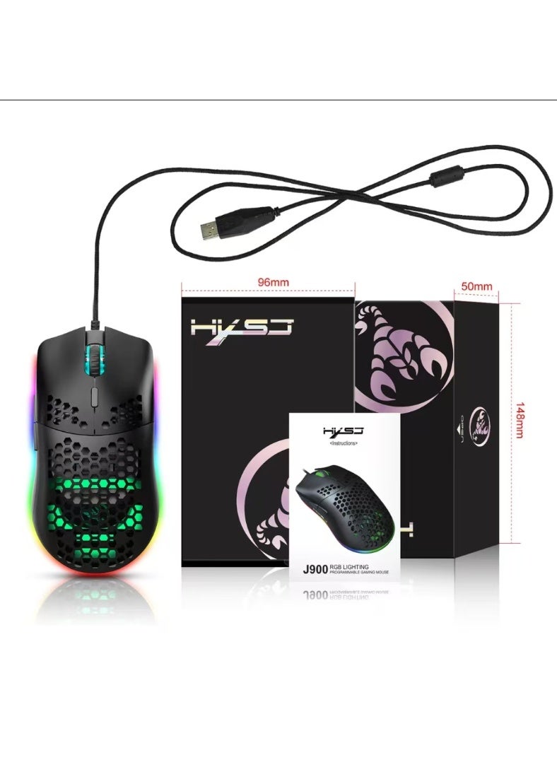 RGB Wired Gaming Mouse, Black - Image 2
