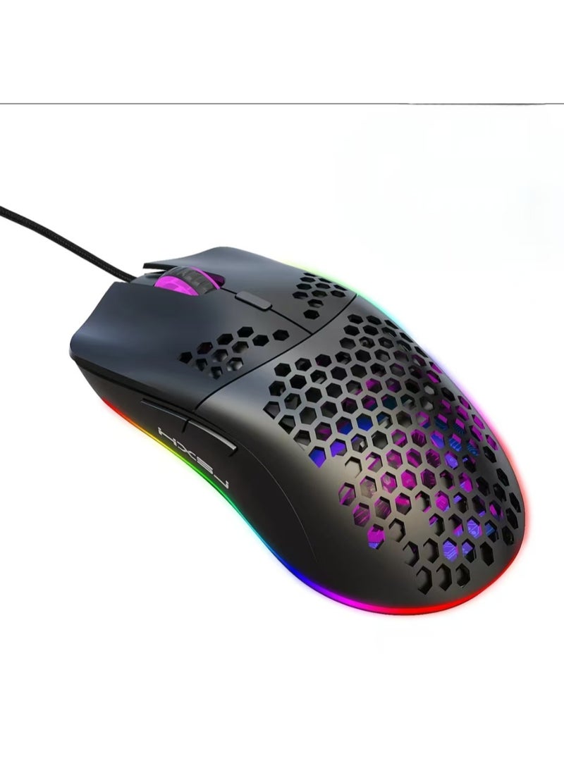 RGB Wired Gaming Mouse, Black - Image 1