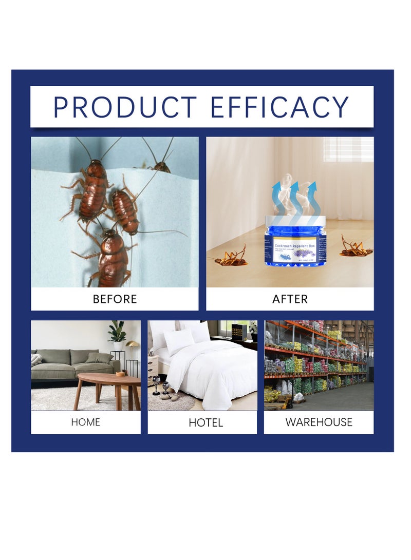 Zikra Cockroach Repellent Cockroach Killer, Cockroach Repellent Box with Natural Essential Oils, Long-Lasting Protection for Home Pesticide-Free Cockroach Killer Magic Box, Cockroach Bait (2PCS) - Image 3