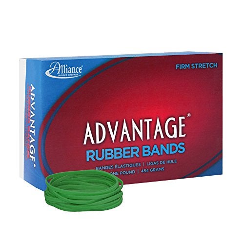 Alliance Rubber 66335 Advantage Rubber Bands Size #33, 1 lb Box Contains Approx. 600 Bands (3 1/2" x 1/8", Green) - Image 2