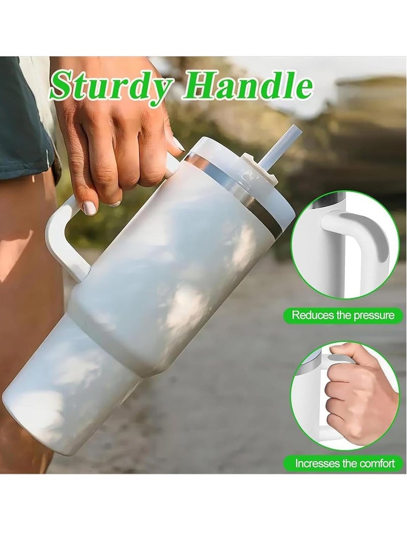 Flushrenic 40oz Thermal Mug with Straw, Double-Walled Vacuum Insulated Car Mug, Travel Mug With Handle And Straw, For Iced Coffee, Hot or Cold Tea and Beverage - Image 5