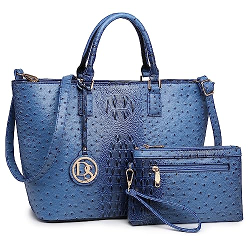 Dasein Women Satchel Purse Handbag Shoulder Bag Work Tote Bag with Matching Clutch - Image 1