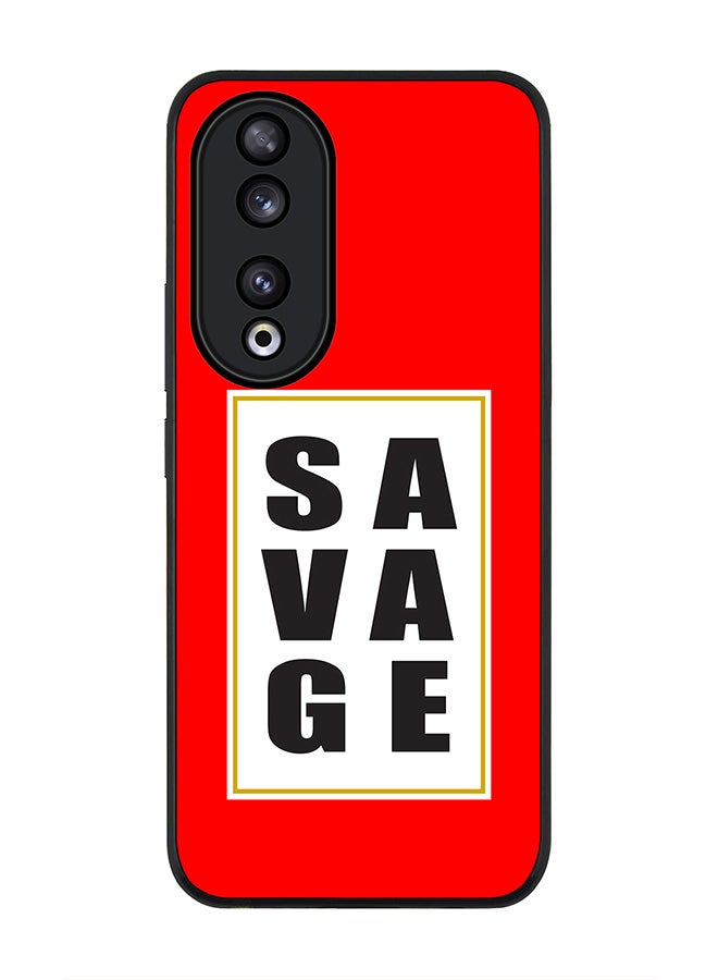 Stylizedd Rugged Black edge case for Honor 90 5G, Slim fit Soft Case Flexible Rubber Edges Anti Drop TPU Gel Thin Cover -  Savage - Image 1