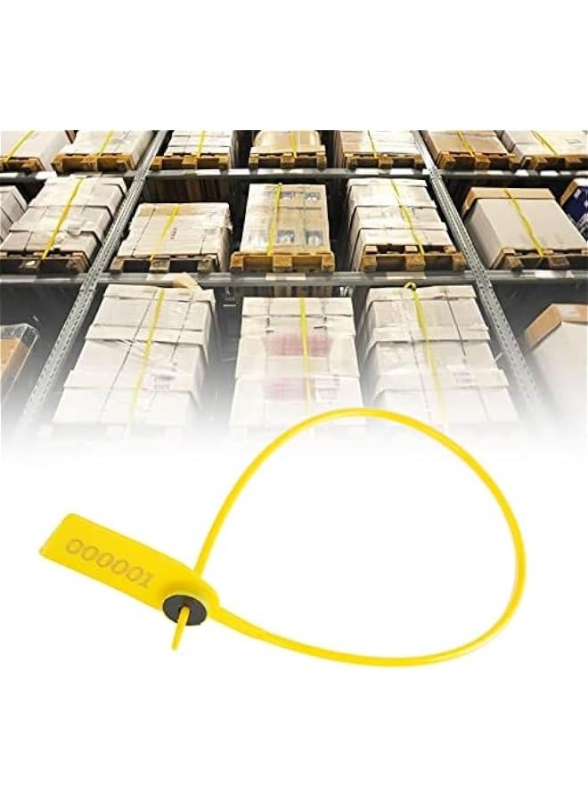 100pcs Cable Zip Ties Heavy Duty , Yellow Package Transportation Truck Plastic Security sealing 40cm Label Cable Ties with Number for Indoor and Outdoor , Premium Plastic Wire Ties  - Image 2