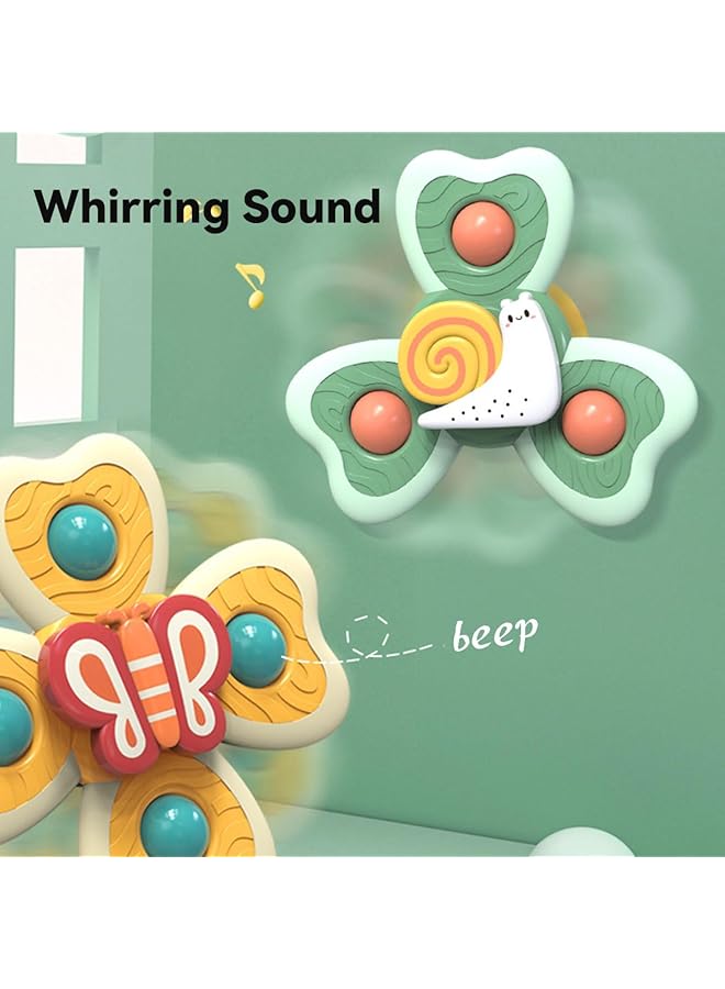erorex 3Pcs Suction Cup Spinner Toys Novelty Sensory Toys Fidget Spinner Toys Bath Toys For Toddlers Kids - Image 4