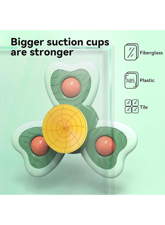 erorex 3Pcs Suction Cup Spinner Toys Novelty Sensory Toys Fidget Spinner Toys Bath Toys For Toddlers Kids - Image 3