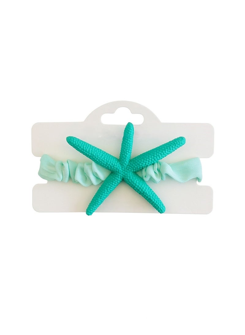 Starfish Accent Hair Tie F-3-GREEN