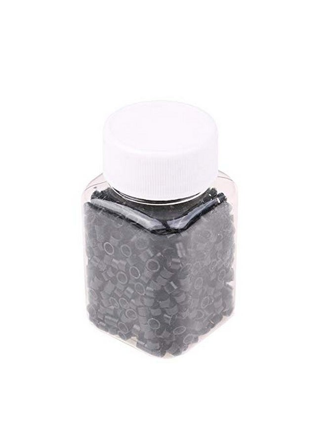 Funyn - 1000Pcs Screw Micro Rings Tube Aluminum Crimp Hair Beads Micro Links 4.0Mm For Pre Bonded Human Hair Feather Extensions Hair Tools (3 Dark Brown) - Image 1
