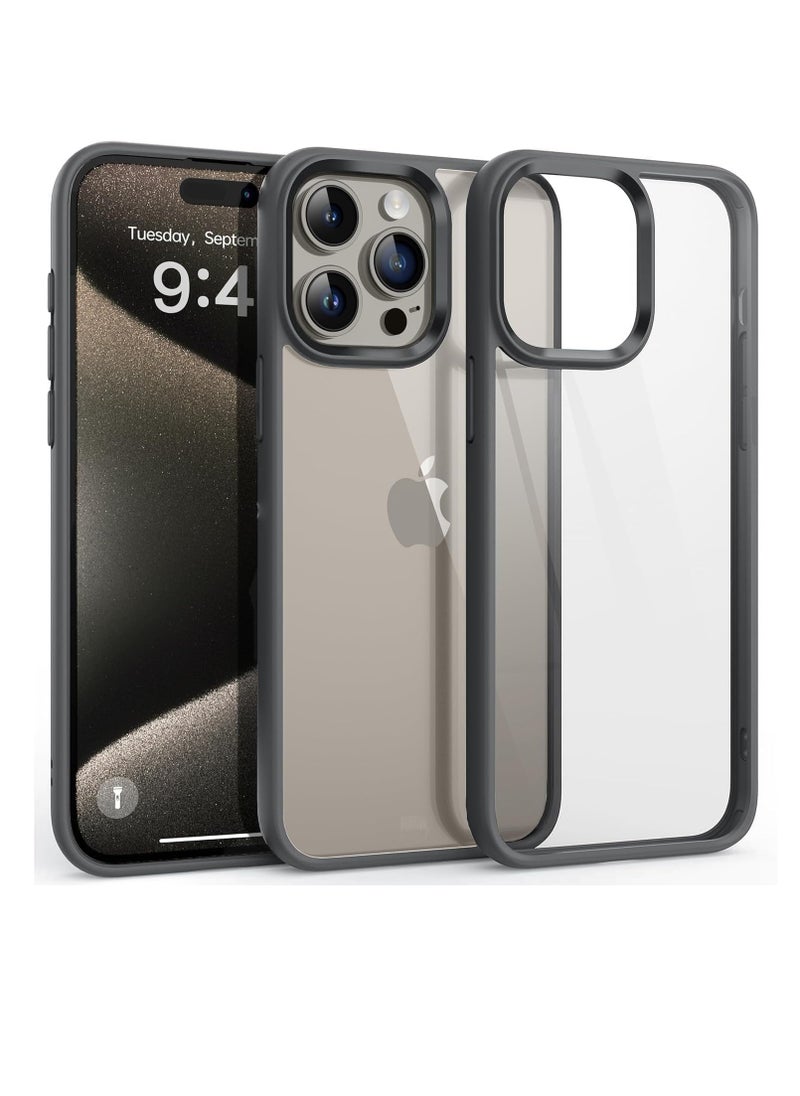 Generic - Iphone 16 Pro Max Magic Mask Case - Full Protection, Clear Back, Smooth Buttons - Black - Image 1