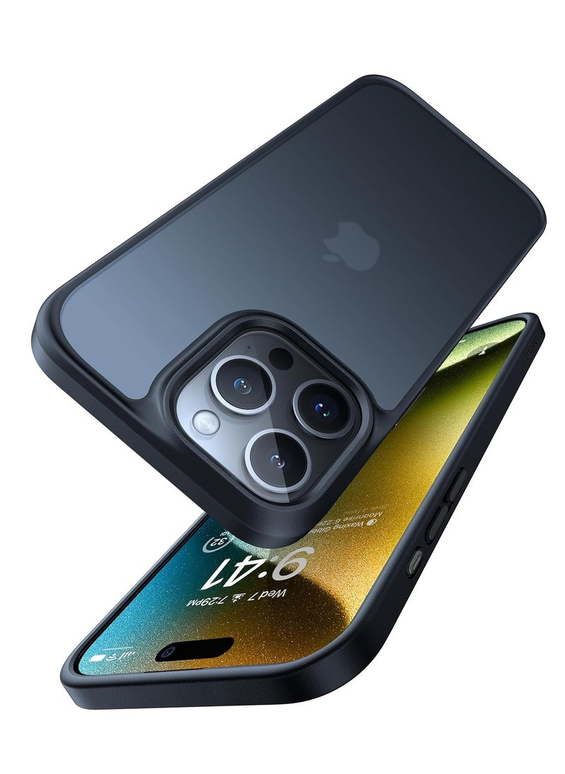 Generic - Iphone 16 Pro Max Magic Mask Case - Full Protection, Clear Back, Smooth Buttons - Black - Image 1