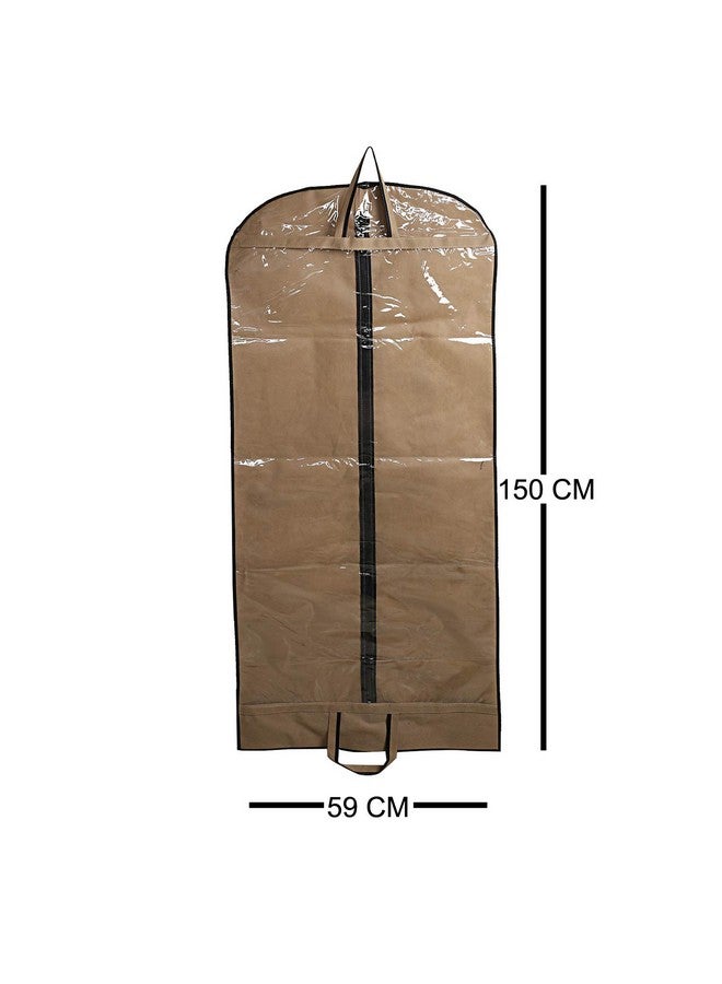 Kuber Industries Non Woven 3 Pieces Long Suit Sherwani Cover (Brown) -NEWTC5872 - Image 4