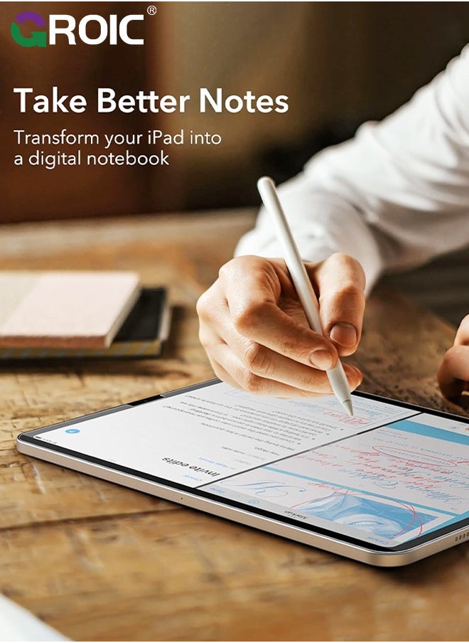 GROIC iPad Pro 12.9 Inch Paper-Feel Magnetic Screen Protector 6th/5th/4th/3rd Generation (2022/2021/2020/2018), Write and Draw Like on Paper, Detachable and Reusable, Matte Finish  - Image 5