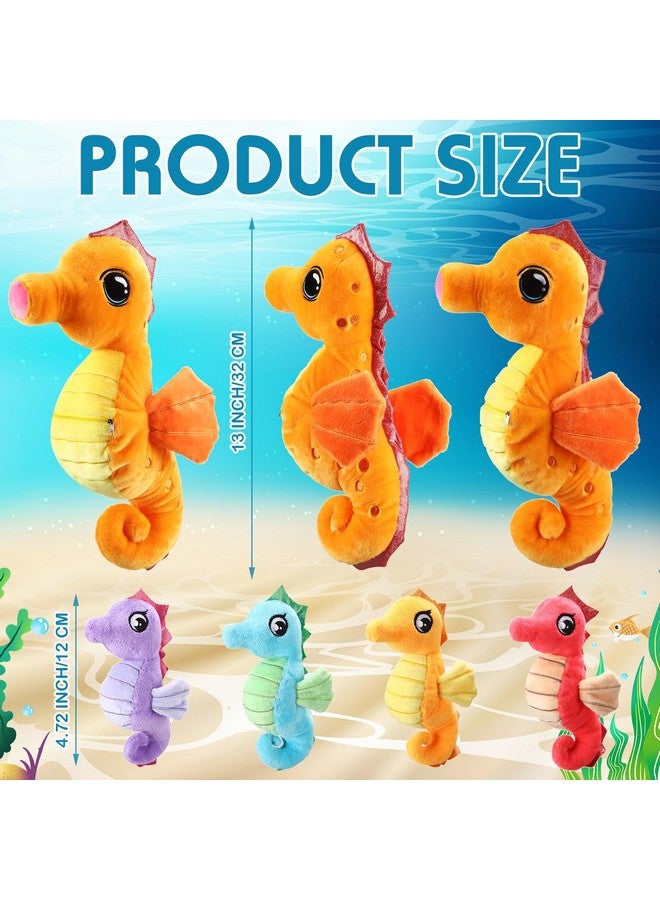 Shappy 5 Pcs Seahorse Stuffed Animals Set 17 Inch Mommy Seahorse Plush with 4 Cute Babies in Her Belly Soft Cuddly Zippered Sea Horse Plushie for Boys Girls Birthday Ocean Party Decor - Image 2