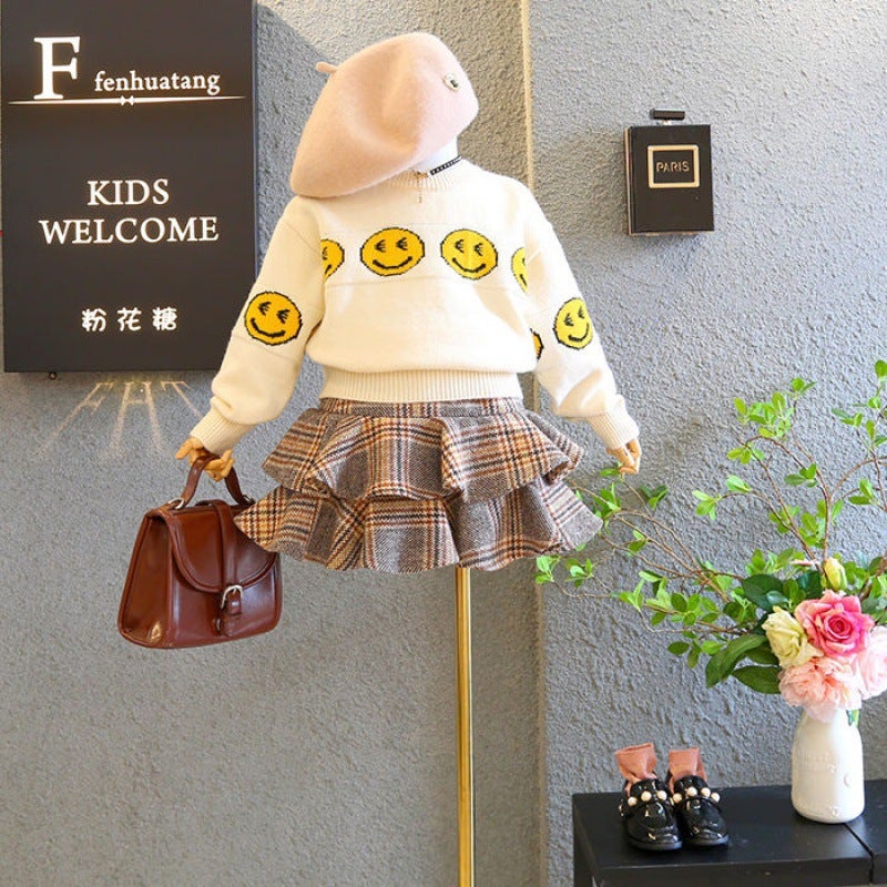 2020 Korean Kids Pleated Skirt Spring Summer Girl's Skirt 