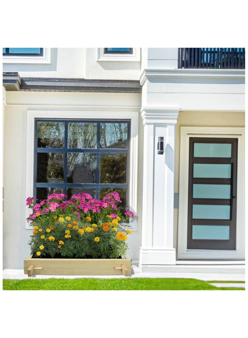 Rancher explorer raised gardenbed 4 feet x 3 feet x 23 Cm. Ecofriendly wooden bed for growing vegetables, flowers, herbs, and root vegetables. - Image 5