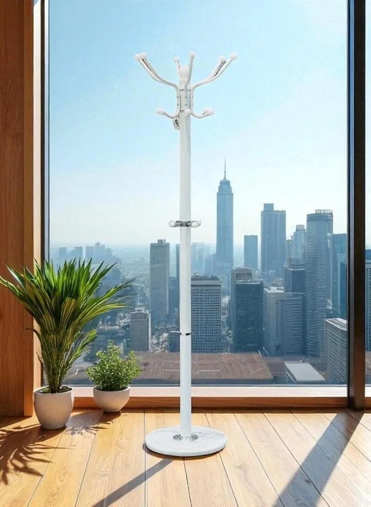 Clothes rack with elegant design and marble base - height 175 cm