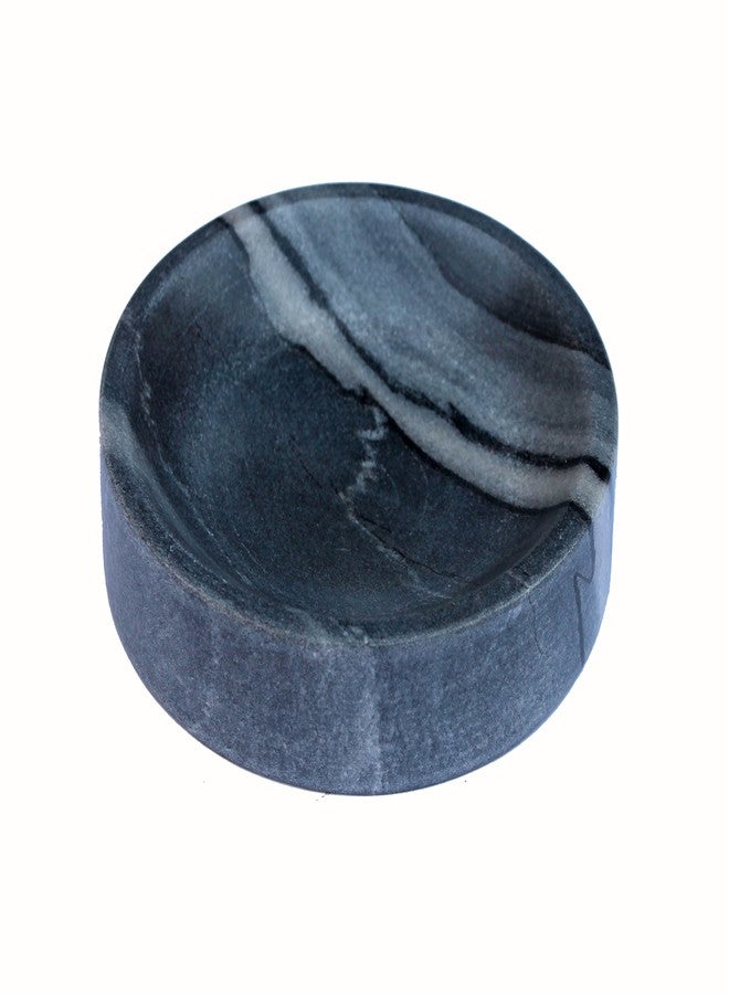 KLEO Natural Black Stone Soap Dish Bath Accessories for Bath, Tub or Wash Basin in Black/Grey Color - Image 1