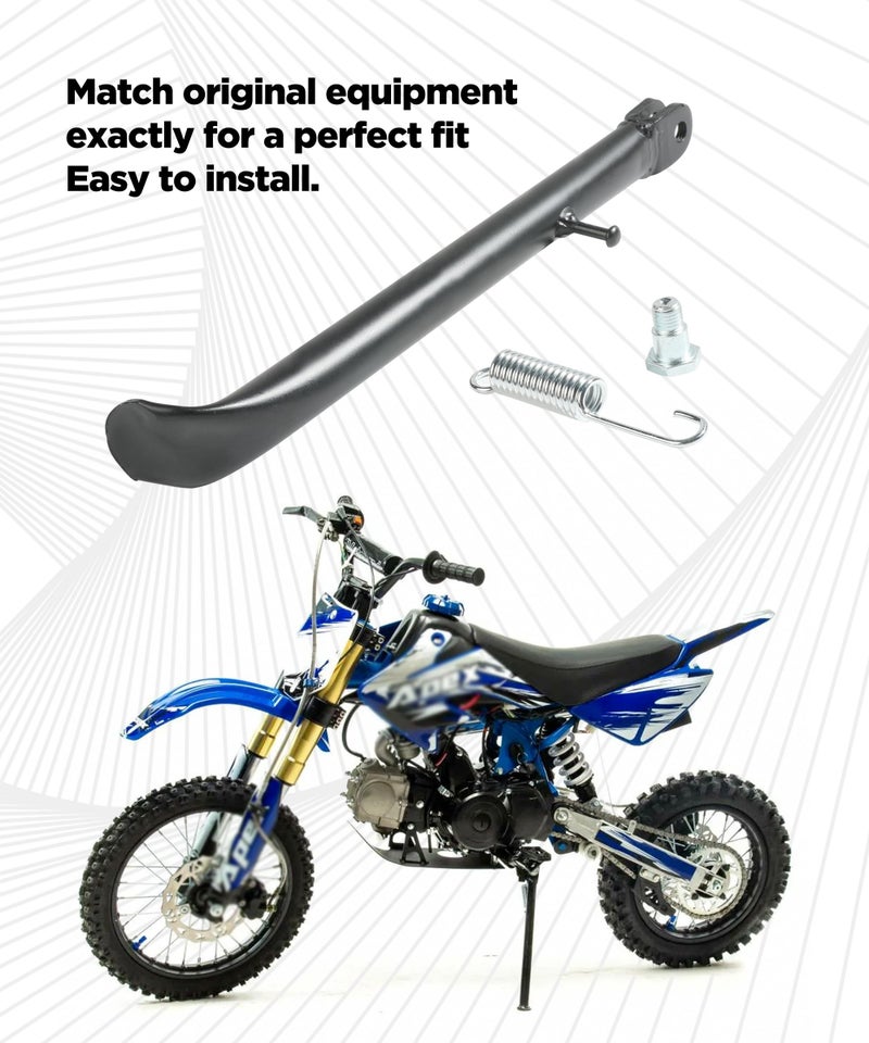 VARGTR Dirt Bike Stand,Motorcycle Kickstand,Car Accessories Dirt bike Stand,Mini Bike Kickstand with Spring,Motorcycle Side Kickstand for Dirt Pit Bike 70cc 90cc 110cc 125cc 138cc 140cc 150cc 200cc - Image 5