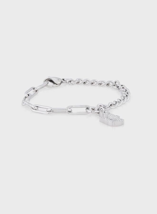 LACOSTE Crocodile Bracelet in Steel with a Crocodile-Shaped Charm - 2040146 - Image 1