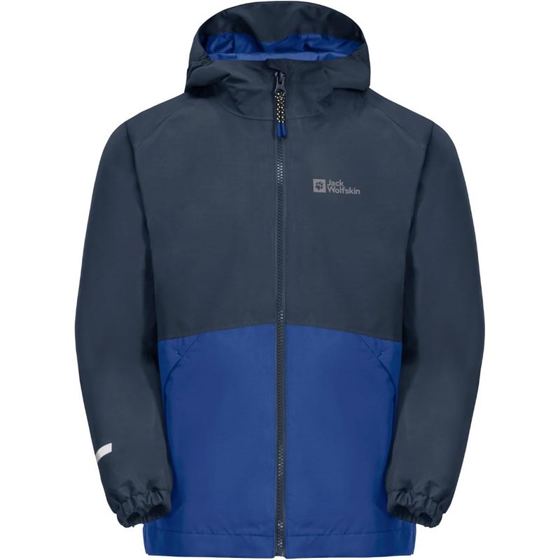 Boys' Iceland 3-in-1 jacket for outdoor use, polyester shell with insulated inner, navy blue, waterproof and breathable - Image 1