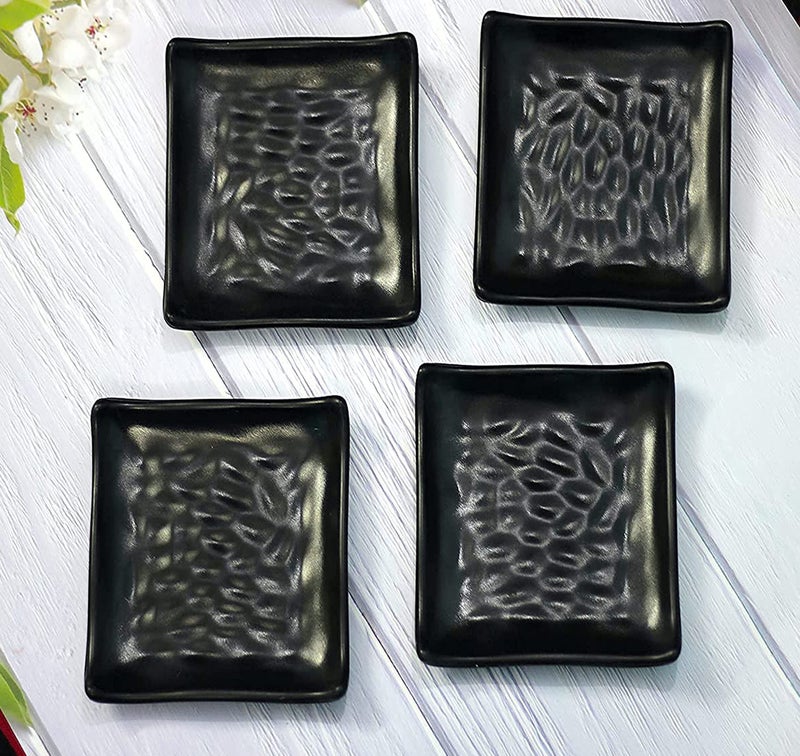 ZIDO (Pack of 4 Exclusive Classical Design Serving Platter for All Type of Snacks Like Burger, Cutlet, Pakora, Momos, French Fries and All Tandoori Items. - Image 5