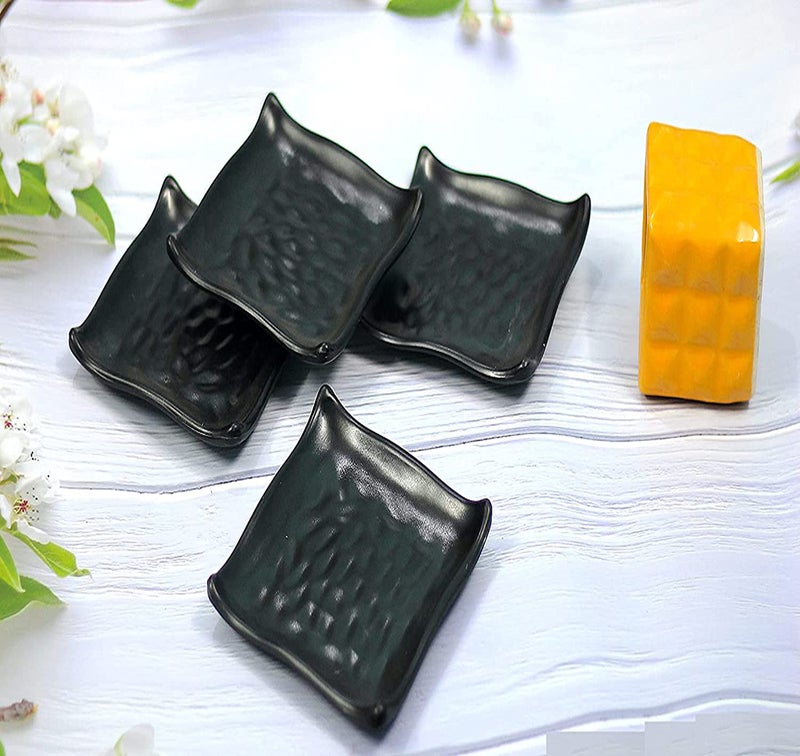 ZIDO (Pack of 4 Exclusive Classical Design Serving Platter for All Type of Snacks Like Burger, Cutlet, Pakora, Momos, French Fries and All Tandoori Items. - Image 1