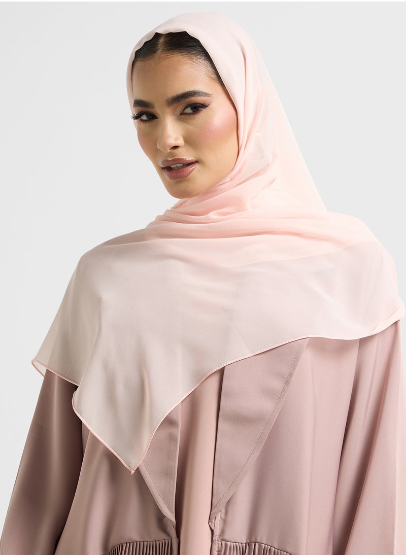 Khizana Pleated Abaya With Inner Dress & Sheila  - Image 5