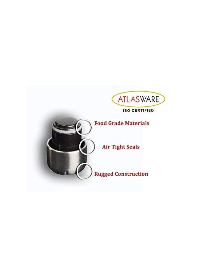 Atlasware Atlasware Stainless Steel Grey Vacuum Water Bottle, 500 ML  - Image 2