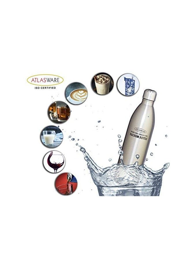 Atlasware Atlasware Stainless Steel Grey Vacuum Water Bottle, 500 ML  - Image 3