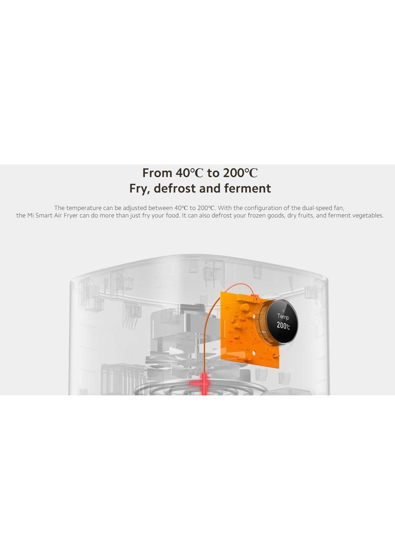 Xiaomi - Xiaomi Mi Smart Air Fryer 3.5L Healthier cooking with less oil and low-fat Air frying丨Baking丨Yoghurt丨Dried fruit丨Defrosting - Image 1