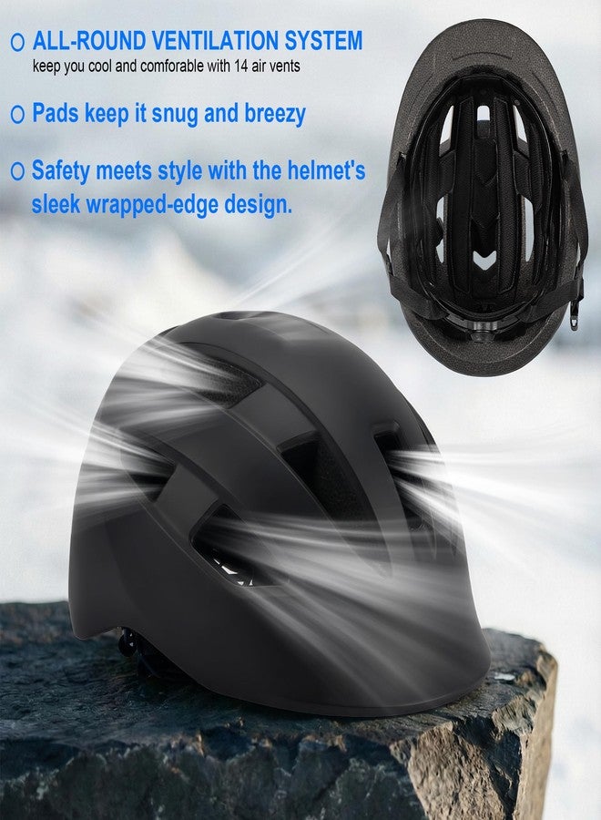 NTGBV Adult Bike Helmet E-Scooter CPSC/ASTM Cert RearLight Matte Black L - Image 4